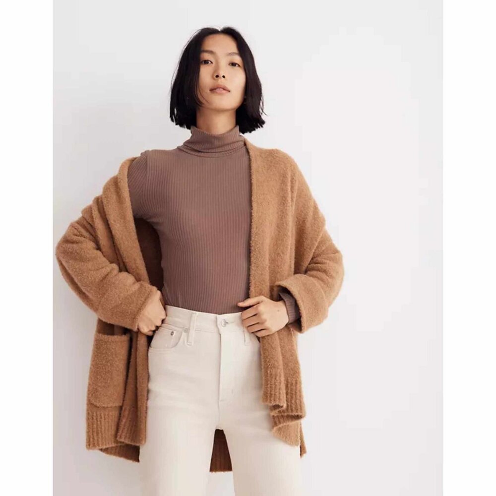 Madewell Gallatin Shawl-Collar Cardigan Sweater - Med - NG729